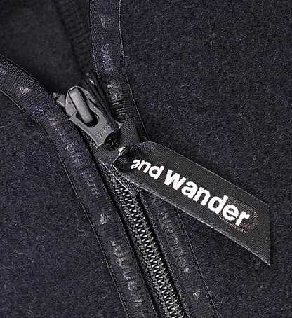 【and wander】アンドワンダー women's wool fleece cardigan "3Color"