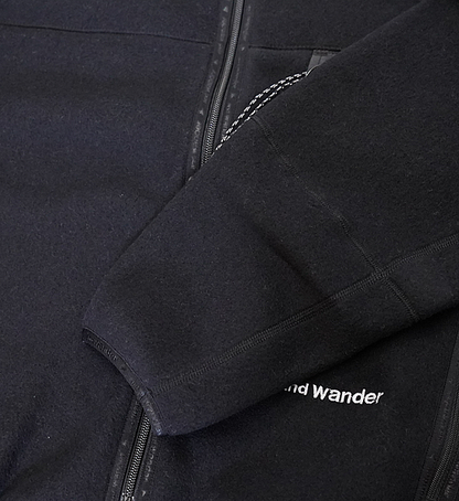 【and wander】アンドワンダー women's wool fleece cardigan "3Color"