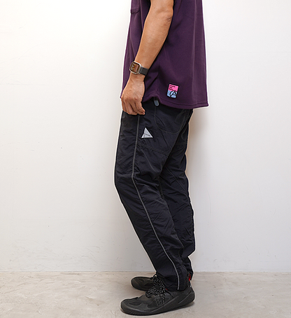 【and wander】アンドワンダー men's Ny taffeta hiker pants "Black"