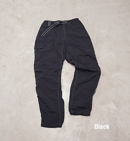 【and wander】アンドワンダー men's Ny taffeta hiker pants "Black"