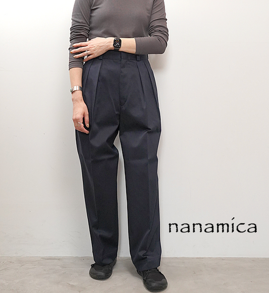 【nanamica】ナナミカ women's Double Pleat Chino Pants "2Color"