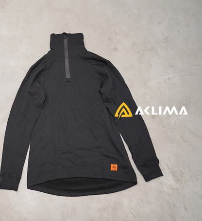 【ACLIMA】アクリマ women's WoolTerry Polo "Jet Black"