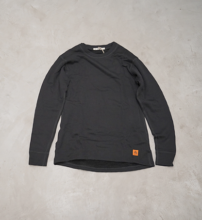 【ACLIMA】アクリマ women's WoolTerry Crewneck "Jet Black"