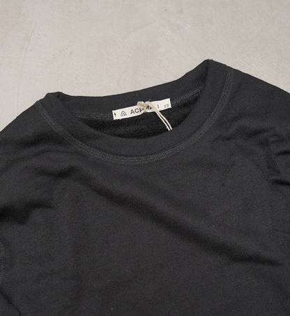 【ACLIMA】アクリマ women's WoolTerry Crewneck "Jet Black"