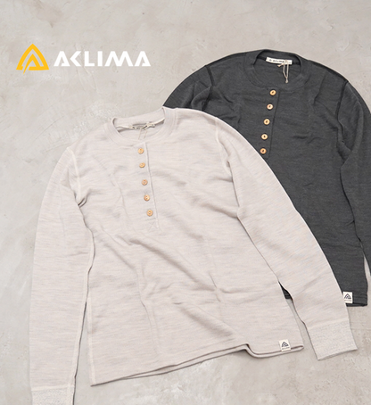 【ACLIMA】アクリマ women's WarmWool Granddad Shirt "2Color"