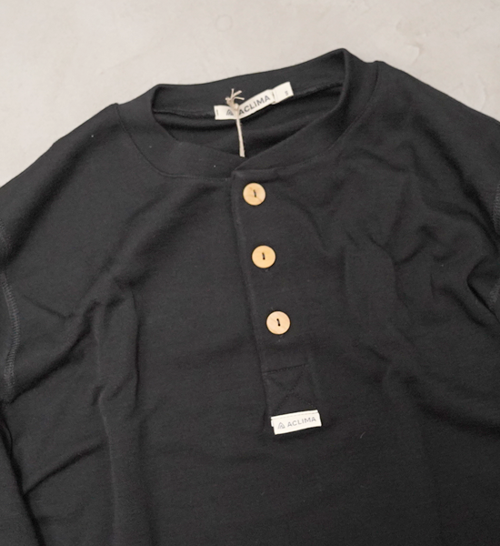 【ACLIMA】アクリマ men's WarmWool Granddad Shirt "2Color"