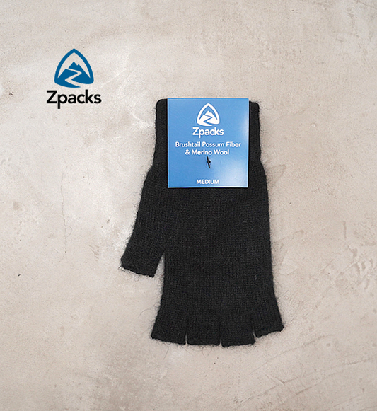 【Zpacks】ゼットパックス Fingerless Brushtail Possum Gloves "Black" ※ネコポス可