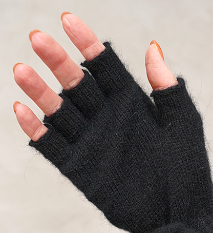 【Zpacks】ゼットパックス Fingerless Brushtail Possum Gloves "Black" ※ネコポス可