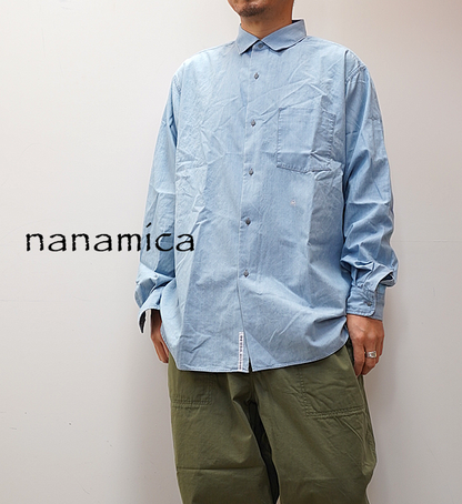 【nanamica】ナナミカ men's Regular Collar Chambray Shirt "Indigo Bleach"