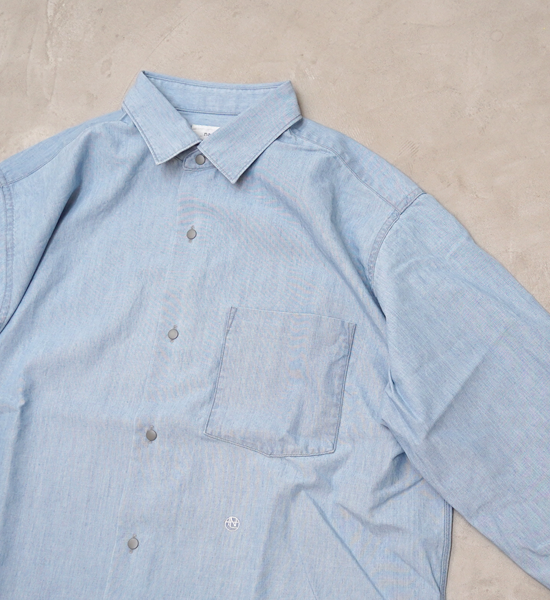 【nanamica】ナナミカ men's Regular Collar Chambray Shirt "Indigo Bleach"