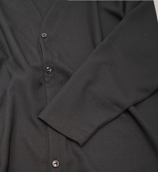 【South2 West8】サウスツーウエストエイト S.S. V Neck Cardigan-Poly Oxford "Black"