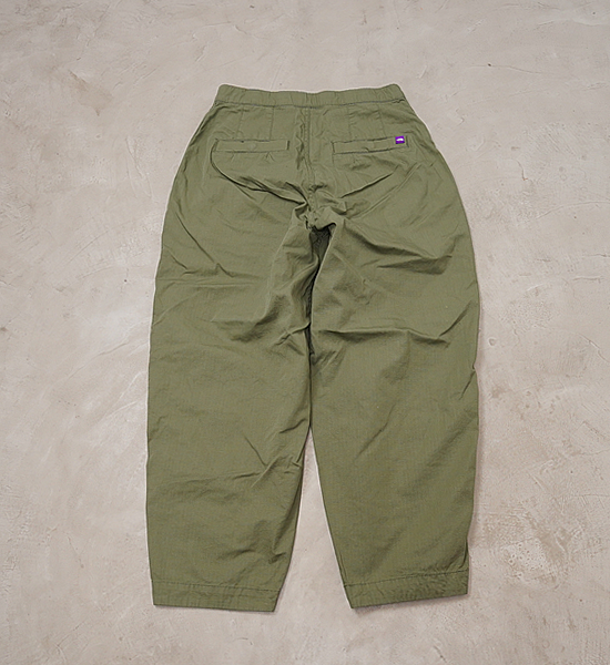 【THE NORTH FACE PURPLE LABEL】ノースフェイスパープルレーベル women's Ripstop Wide Cropped Field Pants "Olive Drab"