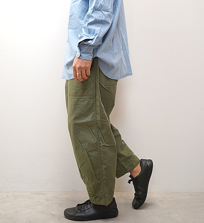 【THE NORTH FACE PURPLE LABEL】ノースフェイスパープルレーベル men's Ripstop Wide Cropped Field Pants "Olive Drab"