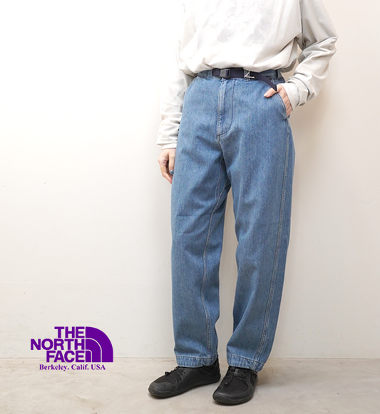 【THE NORTH FACE PURPLE LABEL】ノースフェイスパープルレーベル women's Denim Wide Tapered Field Pants "Indigo Blue"