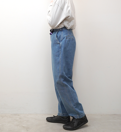 【THE NORTH FACE PURPLE LABEL】ノースフェイスパープルレーベル women's Denim Wide Tapered Field Pants "Indigo Blue"