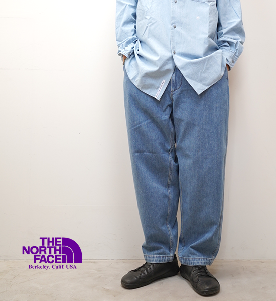 【THE NORTH FACE PURPLE LABEL】ノースフェイスパープルレーベル men's Denim Wide Tapered Field Pants "Indigo Blue"