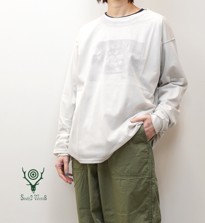 【South2 West8】サウスツーウエストエイト women's S.S. Crew Neck Shirt - Knit Mesh "2Color"