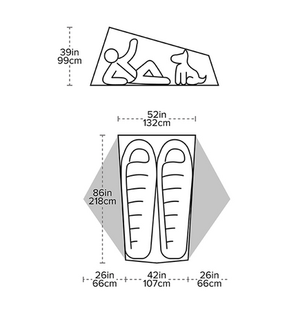 【Big Agnes】ビッグアグネス Tiger Wall UL2 Solution Dye "Gray×Yellow"