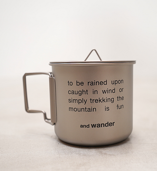 【and wander】アンドワンダー titanium mug 500 "Silver"