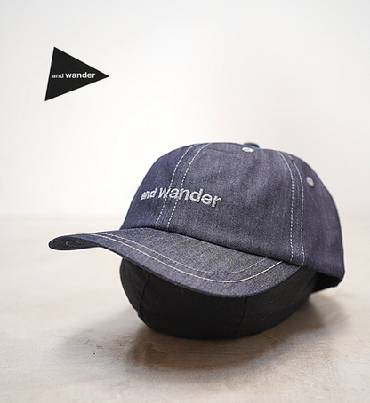 【and wander】アンドワンダー dry denim cap "Navy"