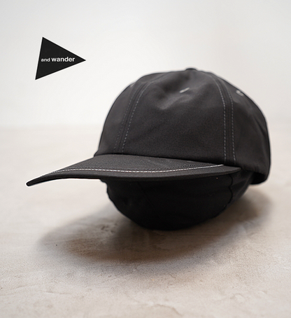 【and wander】アンドワンダー PE/CO cap "Black"