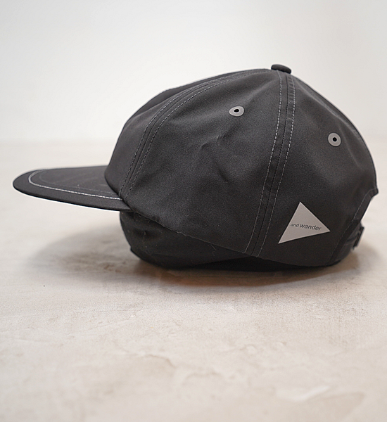 【and wander】アンドワンダー PE/CO cap "Black"