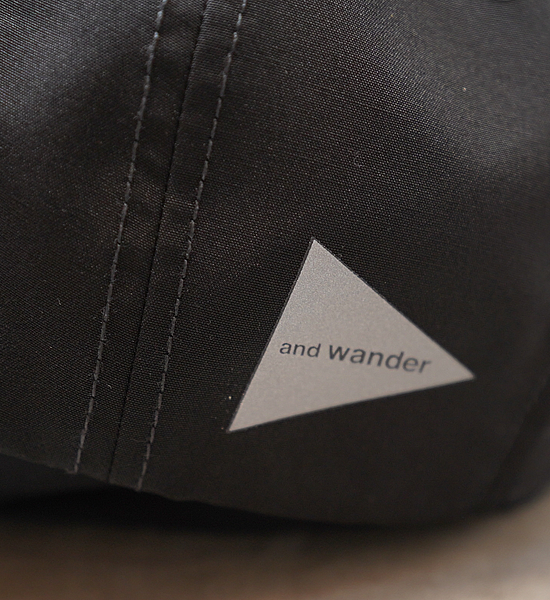 【and wander】アンドワンダー PE/CO cap "Black"