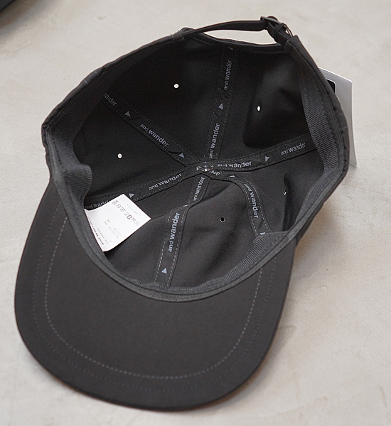 【and wander】アンドワンダー PE/CO cap "Black"