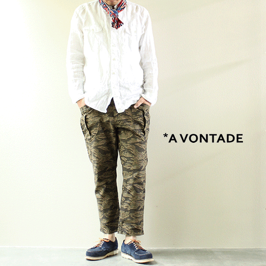 【A VONTADE】 アボンタージ FATIGUE TROUSERS CROPPED LEGTH　OR TIGER CAMO