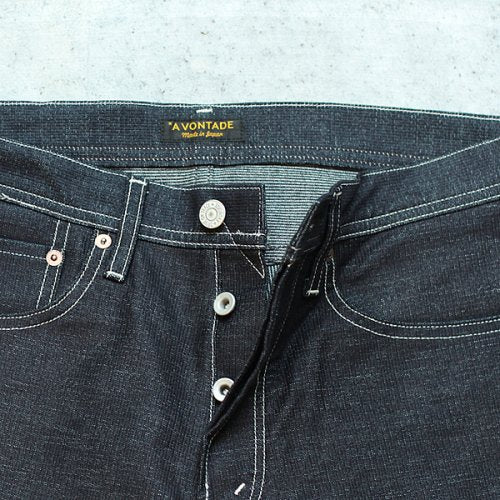 【A VONTADE】 アボンタージ Rope Indigo Uncut Corduroy Cropped Jeans Indigo