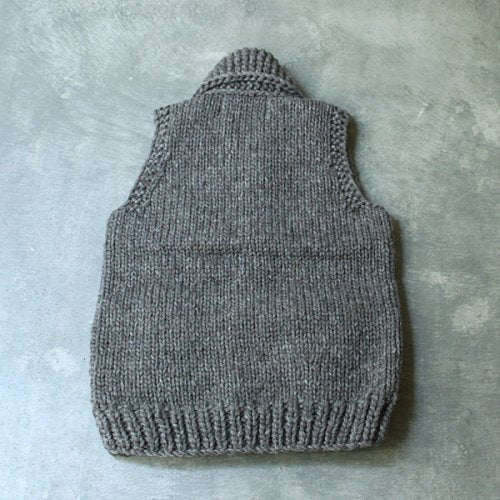 【Kanata】 カナタ Cable Front Vest Yosemite別注カラー"Smog Heather"