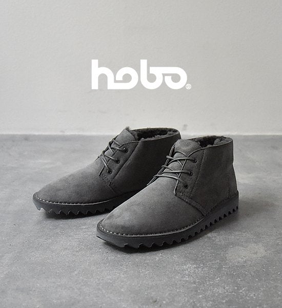 ★40%off【hobo】 ホーボー Sheepskin Desert Boots by AIRWALK "Charcoal"