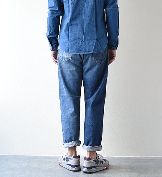 【Sunny side up】サニーサイドアップ Unisex Remake 2 For 1 Denim 5P "Blue"