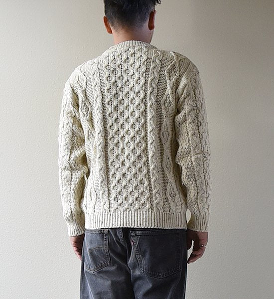 【Kerry Woollen Mills】 ケリーウーレンミルズ Aran Crew Neck Sweater "5Color"