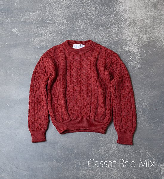 【Kerry Woollen Mills】 ケリーウーレンミルズ Aran Crew Neck Sweater "5Color"