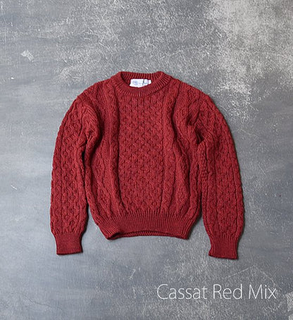 【Kerry Woollen Mills】 ケリーウーレンミルズ Aran Crew Neck Sweater "5Color"