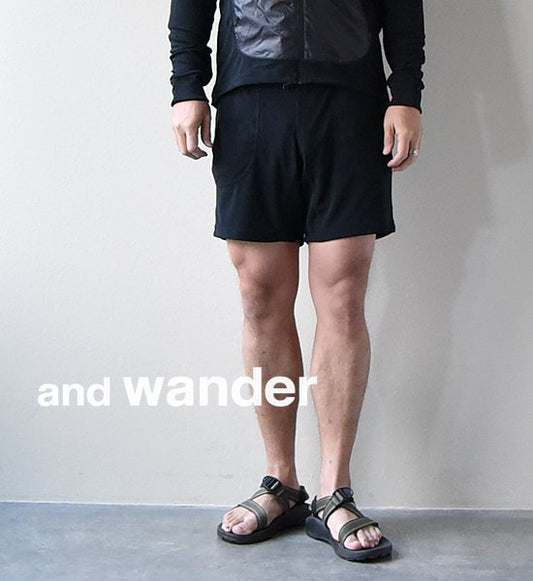 ★40%off【and wander】 アンドワンダー men's mixd pile short pants "3Color"