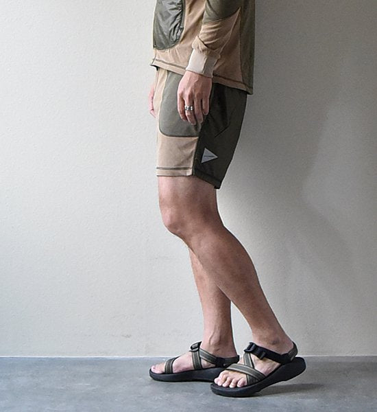 ★40%off【and wander】 アンドワンダー men's mixd pile short pants "3Color"