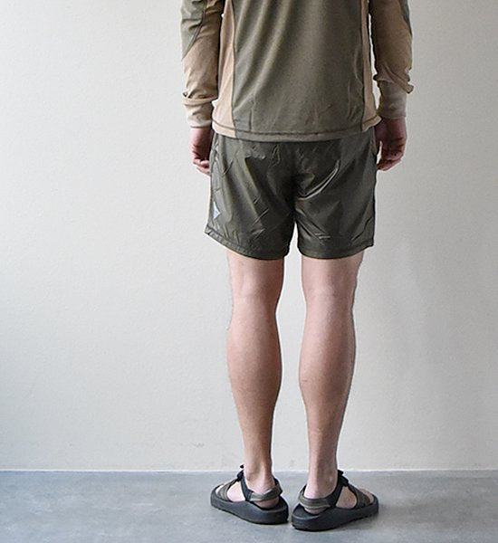 ★40%off【and wander】 アンドワンダー men's mixd pile short pants "3Color"