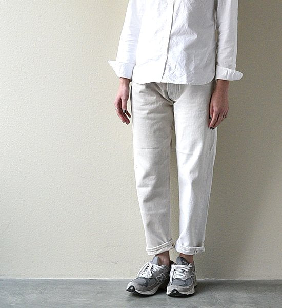 【Sunny side up】サニーサイドアップ Unisex Remake 2 For 1 Denim 5P "White"