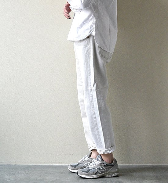 【Sunny side up】サニーサイドアップ Unisex Remake 2 For 1 Denim 5P "White"