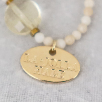 【Like a Honey Candy】シトリン×リバーストーン リング