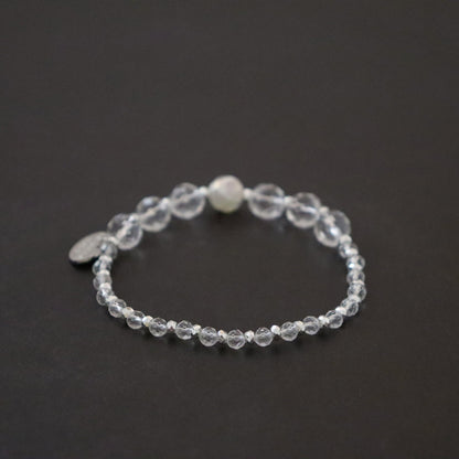 【Shining Like Stardust】亀甲天珠×水晶 ブレスレット