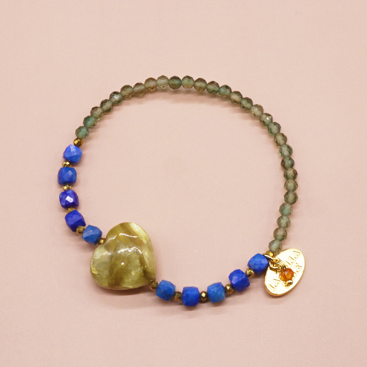 【Starry Sky Fragment】ラピスラズリ×ゴールデンマイカ×人工クォーツ ブレスレット