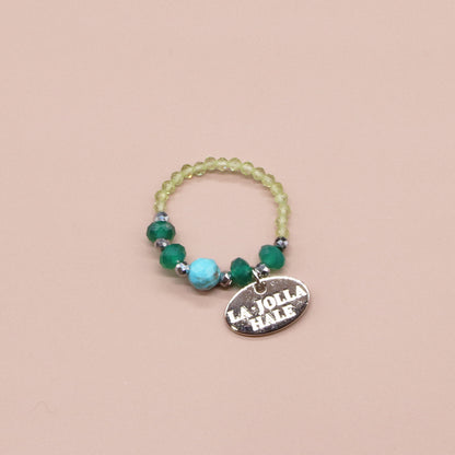 【Be Loved Turquoise】ターコイズ×グリーンアゲート×ペリドット リング