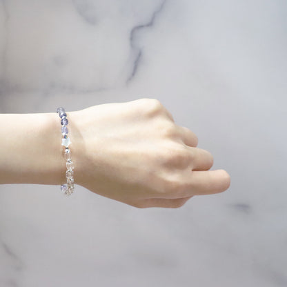 【Moon Lady Amethyst】ラベンダーアメシスト×アメシスト×アイオライト×水晶 ブレスレット