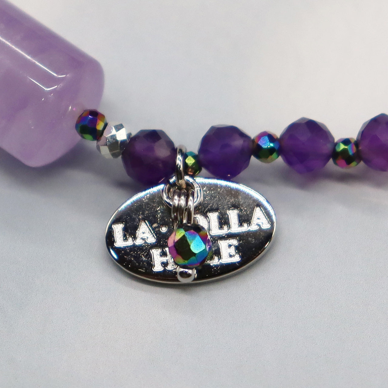 【Moon Lady Amethyst】ラベンダーアメシスト×アメシスト×アイオライト×水晶 ブレスレット