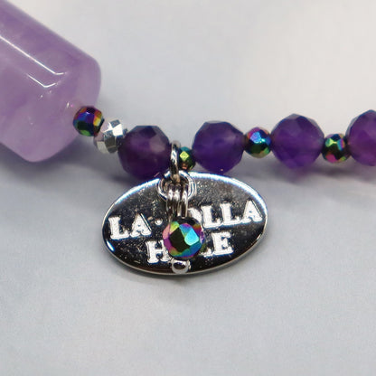 【Moon Lady Amethyst】ラベンダーアメシスト×アメシスト×アイオライト×水晶 ブレスレット