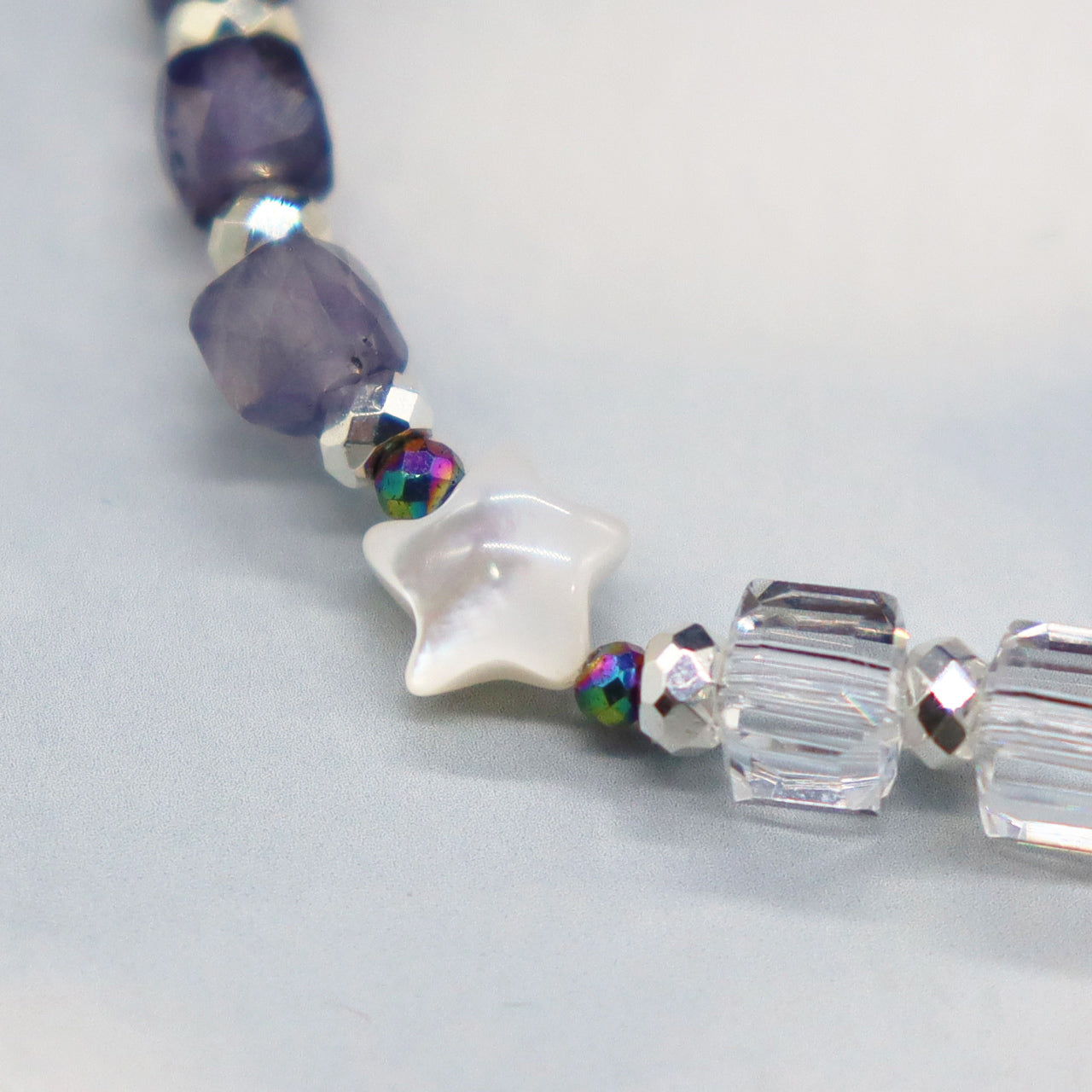 【Moon Lady Amethyst】ラベンダーアメシスト×アメシスト×アイオライト×水晶 ブレスレット