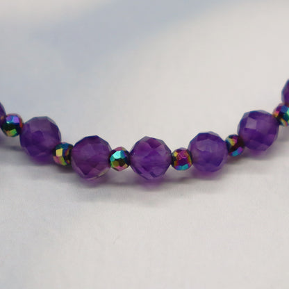 【Moon Lady Amethyst】ラベンダーアメシスト×アメシスト×アイオライト×水晶 ブレスレット